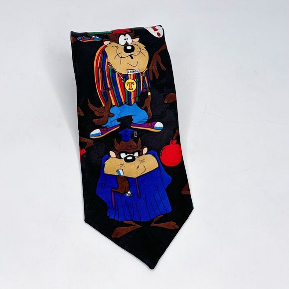 Other - Warner Bros Looney Tunes‎ Taz 1993 Silk Tie Graduation Sports Boxing More